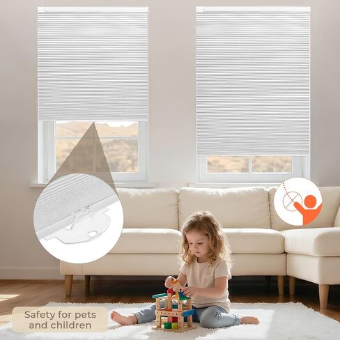 Cellular Shades for Windows Custom Size Cellular Shades No Tools No Drill Blackout Cellular Shades Top Down Bottom Up Cordless Honeycomb Blinds for Indoor Windows in Kuwait