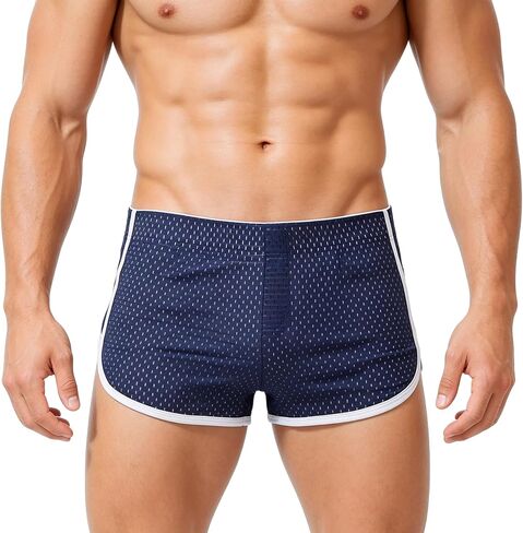 Mens Mesh Booty Running Shorts - 3 Inch Sexy Lounge Active Shorts Ranger Panties Vintage Booty Gym Sleep Shorts in Kuwait