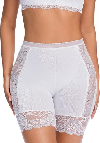 Women’s Cooling Slip Shorts Under Dress Seamless Shorts Anti Chafing Lace Panties White in Saudi Arabia