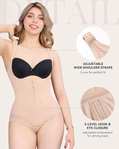 Butt Lifting Shapewear Shorts for Women Tummy Control Panties | High Waist Compression,Adjustable Hook Closure in Kuwait
