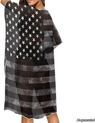 KEIAHUAN Kimono Swimsuit Cover Ups for Women Open Front Long Cover Up Long Loose Casual Summer Tops in Kuwait