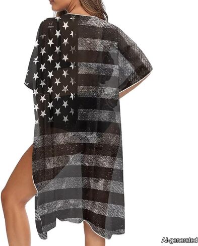 KEIAHUAN Kimono Swimsuit Cover Ups for Women Open Front Long Cover Up Long Loose Casual Summer Tops in Kuwait