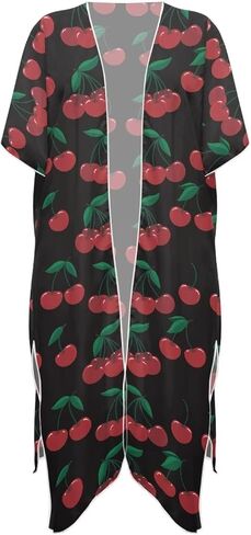 KEIAHUAN Kimono Swimsuit Cover Ups for Women Open Front Long Cover Up Long Loose Casual Summer Tops in Kuwait