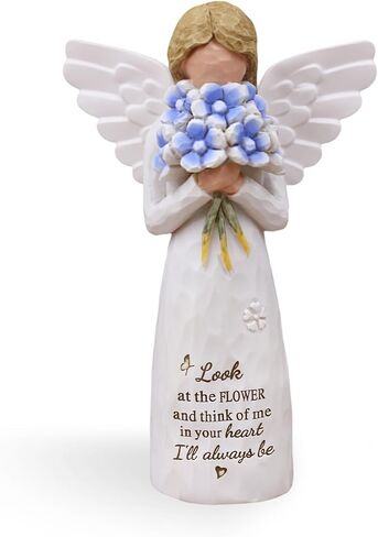 AUKEST Forget Me Not Gifts,Sympathy Gifts for Loss of Lovd One,Miscarriage Comfort Memorial Gifts for Mothers,Sculpted Hand-Painted Guardian Angels Figurines in Saudi Arabia