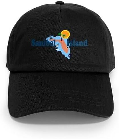 CafePress Sanibel Island FL Map Design Cap Adjustable Baseball Cap in Kuwait