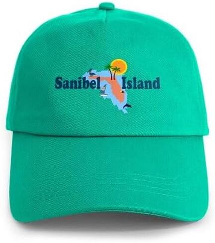 CafePress Sanibel Island FL Map Design Cap Adjustable Baseball Cap in Kuwait
