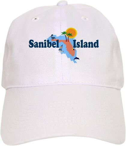 CafePress Sanibel Island FL Map Design Cap Adjustable Baseball Cap in Kuwait
