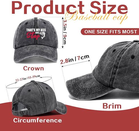 zcyhtqp, That's My Ass Bro, Stop, Funny Baseball Cap, Funny Fishing Hats with Sayings, Humor Caps, Adjustable Cotton Baseball Cap, Birthday Gift for Fishing Lover Black in Saudi Arabia