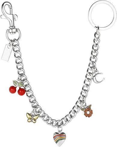 Acun Bag Charm Extender Chain Ring Metal Chain with Decorative Enamel Charms, Secure Lobster Clasp for Purse, Tote in Saudi Arabia