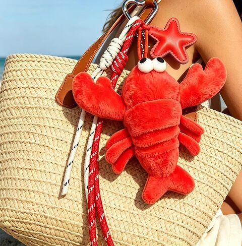Plush Lobster Keychains Bag Charms - Cute Ocean Gift For Women,Handbags & Totes Accessory in Kuwait