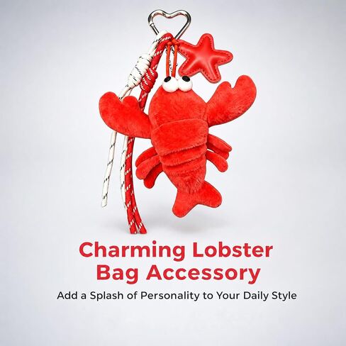 Plush Lobster Keychains Bag Charms - Cute Ocean Gift For Women,Handbags & Totes Accessory in Kuwait