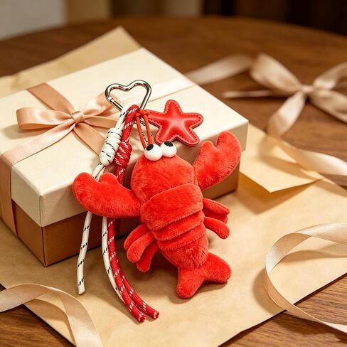 Plush Lobster Keychains Bag Charms - Cute Ocean Gift For Women,Handbags & Totes Accessory in Kuwait