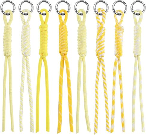 8 قطعة حبل مضفر المفاتيح حقيبة لطيفة Charms للنساء الرجال Y2k خمر Paracord المفاتيح عيد ميلاد هدية الكريسماس in Kuwait