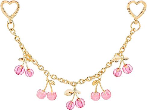 Chanaco Purse Bag Charms Extender Chain Pink Handbags Keychian Cute Cherry Purse Accessories for Women in Saudi Arabia
