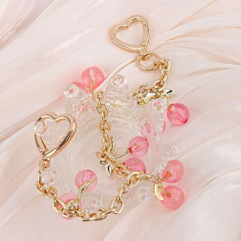 Chanaco Purse Bag Charms Extender Chain Pink Handbags Keychian Cute Cherry Purse Accessories for Women in Saudi Arabia