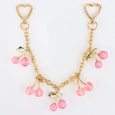 Chanaco Purse Bag Charms Extender Chain Pink Handbags Keychian Cute Cherry Purse Accessories for Women in Saudi Arabia