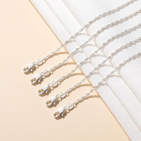 925 Sterling Silver Bracelets for Women, 2.2mm Singapore Twist Bracelet Smooth & Sturdy Sterling Silver Chain Bracelets for Women 6/6.5/7/7.5/8 Inch in Saudi Arabia
