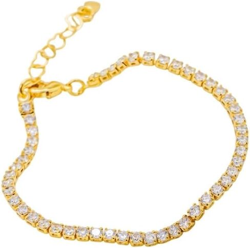 18k - Gold Plated Classic Riviera Tennis Bracelet in Kuwait