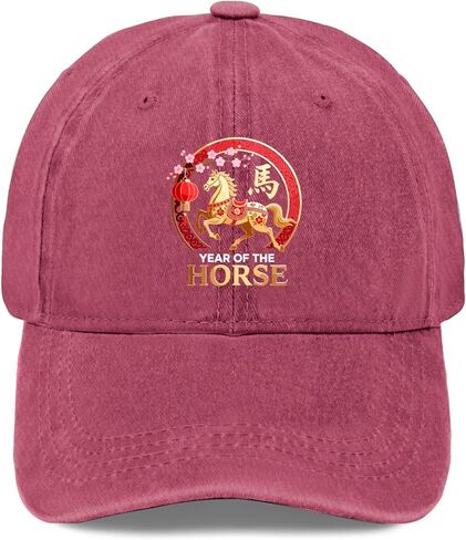 Chinese Year 2026 Hat Garde Caps for Boyfriends Wine Red in Kuwait