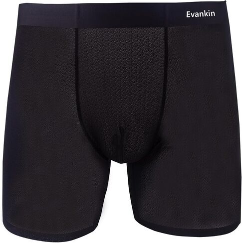 Evankin Ice Silk Mens Mesh Boxer Brief Long Leg Ultra-Thin Underwear Breathable Cool Underpants in Kuwait