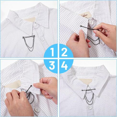 3 Pieces Collar Pins for Men,Collar Pins,3-Color Dress Shirt Accessories for Wedding, Business & Formal Occasions in Kuwait