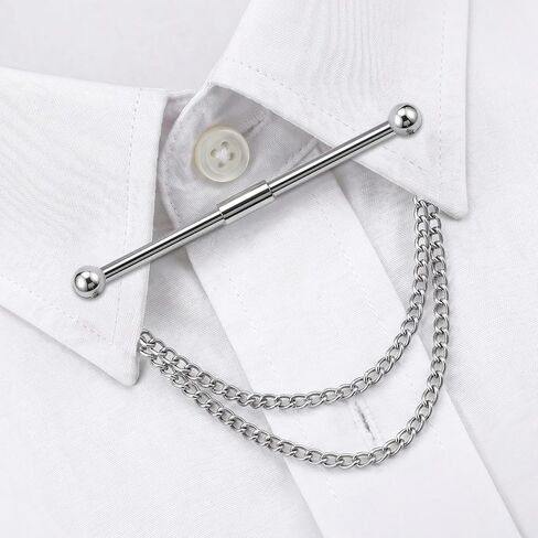 3 Pieces Collar Pins for Men,Collar Pins,3-Color Dress Shirt Accessories for Wedding, Business & Formal Occasions in Kuwait
