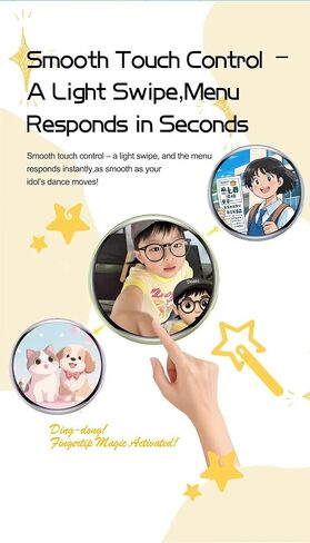 Digital Badge with DIY Text & Photo & Video，2 Inch Hd Touchscreen Digital Pin，Gift for Anime Fans, Ideal for Backpacks and Conventions in Kuwait