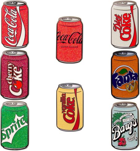 Coca-Cola Soft Drink Cans Mystery Enamel Pin Blind Box Series, Coca-Cola, Coca-Cola Cherry, Coca-Cola Vanilla, Coca-Cola Zero Sugar, Diet Coke, Sprite, Fanta Orange, or Barq's Root Beer in Saudi Arabia