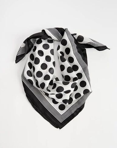 XuoAz Retro Polka-Dot-Scarf-50s Square Silk Like Neck-Head-Scarf Lightweight Bandana Wrap in Kuwait