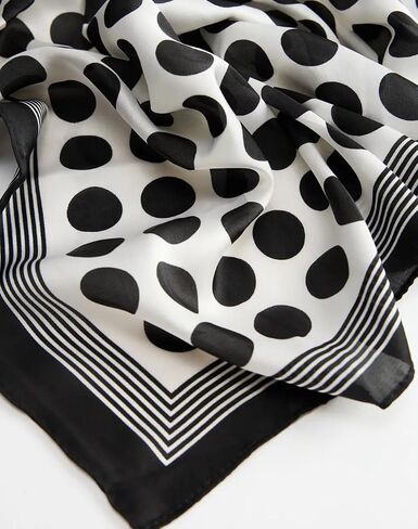 XuoAz Retro Polka-Dot-Scarf-50s Square Silk Like Neck-Head-Scarf Lightweight Bandana Wrap in Kuwait