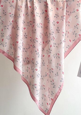 Satin Scarves for Women Square Elegant Silk Feeling Head Scarf Bandanas Neck Hair Wrap 27.5 × 27.5 inches Medium in Kuwait