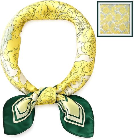 Satin Scarves for Women Square Elegant Silk Feeling Head Scarf Bandanas Neck Hair Wrap 27.5 × 27.5 inches Medium in Kuwait