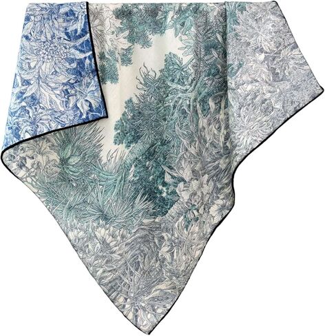 Women's Silk Wool Blend Square Scarf 26"x26" Lightweight Printed Headscarf Scarves in Saudi Arabia