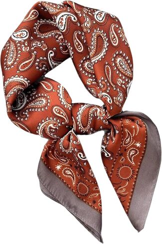 Satin Scarves for Women Square Elegant Silk Feeling Head Scarf Bandanas Neck Hair Wrap 27.5 × 27.5 inches Medium in Kuwait