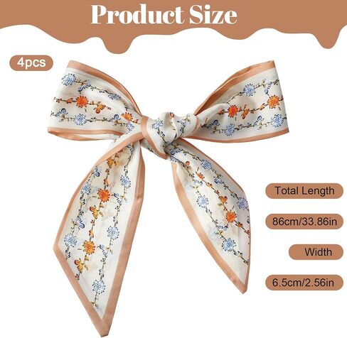 4Pcs Bag Scarf for Handbags,Lightweight Skinny Handbag Scarf for Purse Handle, Hair Neck Accessories Fashion Gifts in Kuwait