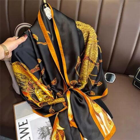 وشاح حريري طويل للنساء فستان شال أوشحة أنيقة خفيفة الوزن لفساتين السهرة الرسمية in Kuwait