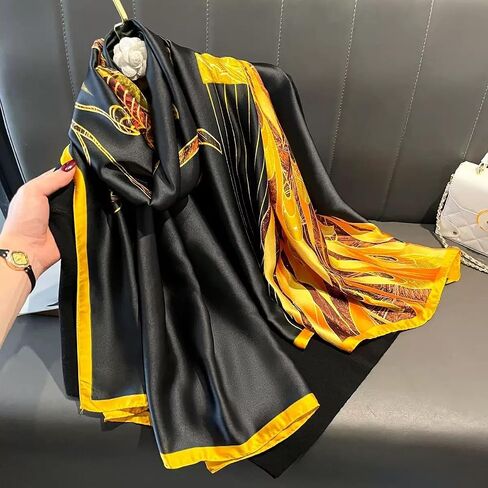 وشاح حريري طويل للنساء فستان شال أوشحة أنيقة خفيفة الوزن لفساتين السهرة الرسمية in Kuwait