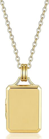 YOUFENG Love Heart Locket 14K مملوءة بالذهب دائرة بيضاوية مستطيلة المناجد التي تحمل الصور قلادة للنساء in Kuwait