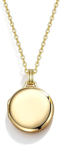 YOUFENG Love Heart Locket 14K مملوءة بالذهب دائرة بيضاوية مستطيلة المناجد التي تحمل الصور قلادة للنساء in Kuwait