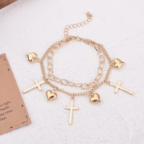 Christian Cross Bracelet Confirmation Faith Gift for Daughter Granddaughter Birthday Christmas Gifts for Religious Believers Confirmation Baptism Gifts Lord Bless Jesus Bracelet Gold in Saudi Arabia