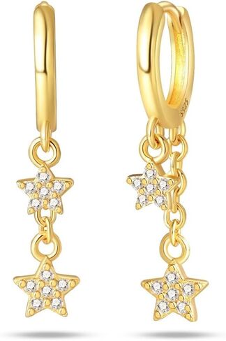 925 Sterling Silver Earrings Hoops for Women Hoop Earrings With Cubic Zirconia Hypoallergenic Hoops Earrings in Saudi Arabia