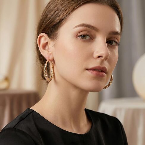 Twisted Hoop Earrings for Women, Sparkling Pavé Fashion Jewelry, Elegant Statement Earrings for Parties, Weddings and Gifts in Saudi Arabia