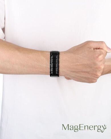 MagEnergy 2Pcs Copper Bracelet for Men, 3X Strength Magnetic Bracelet with 99.99% Pure Copper Ring & 3500 Gauss Magnets, Adjustable Length with Sizing Tool in Saudi Arabia