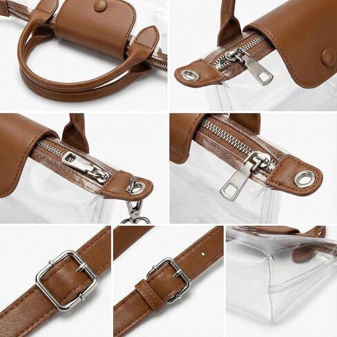 Clear Crossbody Bag, Waterproof PVC Purse, Stadium Bag for Sports Games, Concerts, Festivals in Saudi Arabia