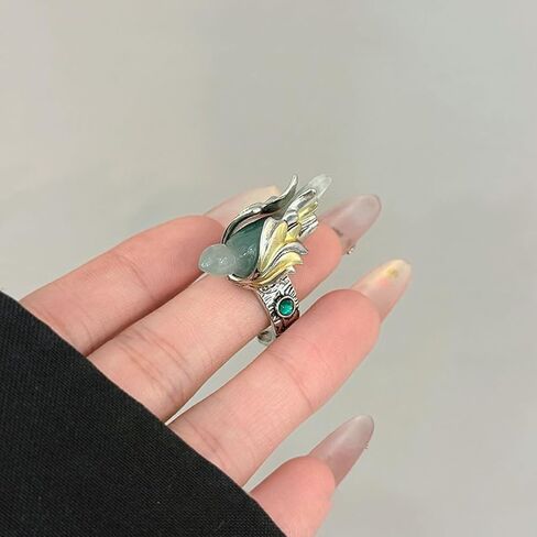 Retro Bird Open Ring for Women, Artistic Boho Vintage Adjustable Statement Rings Handmade Style Animal Jewelry Gift for Her in Saudi Arabia