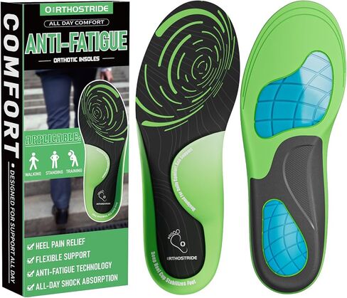 Work Comfort Orthotic Insoles,Effective Anti-Fatigue Shoe Inserts,Provide Long-Lasting Shock Absorption with Gel,Relieve Everyday Foot Pain for Men and Women-M in Saudi Arabia