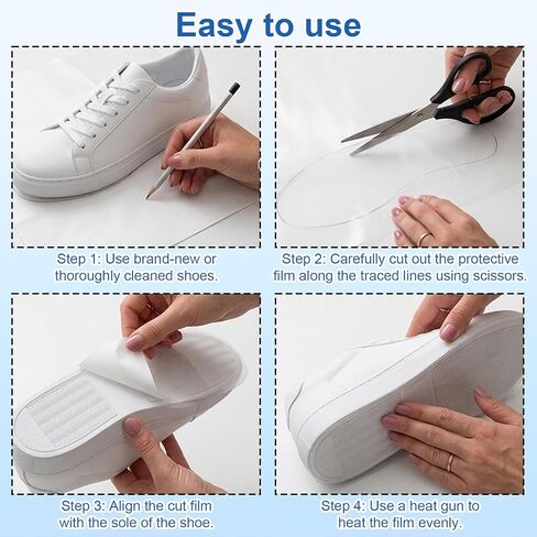 5PCS (13 * 5inch) Sole Protector for Sneakers, Shoe Bottom Protector, Sneaker Sole Protector, Non-Slip Surface for Urban Commuting and Gym Activities in Saudi Arabia