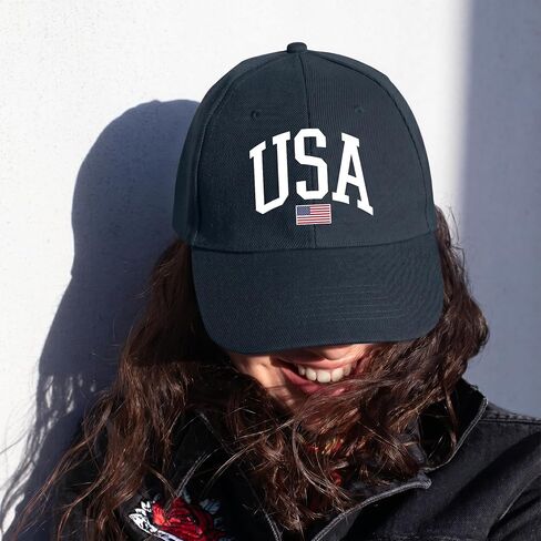 Patriot USA Flag Baseball Cap - Embroidered Classic Cotton Adjustable Hat for Men and Women, Comfortable Headwear in Saudi Arabia