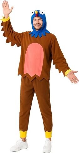 EraSpooky Turkey Costume for Adults Thanksgiving Party Outfit Funny Animal Costume in Kuwait