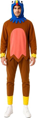 EraSpooky Turkey Costume for Adults Thanksgiving Party Outfit Funny Animal Costume in Kuwait